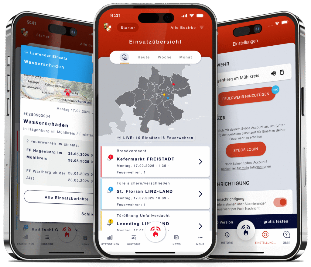 Feuerwehreinsatzinfos OÖ App auf iPhone