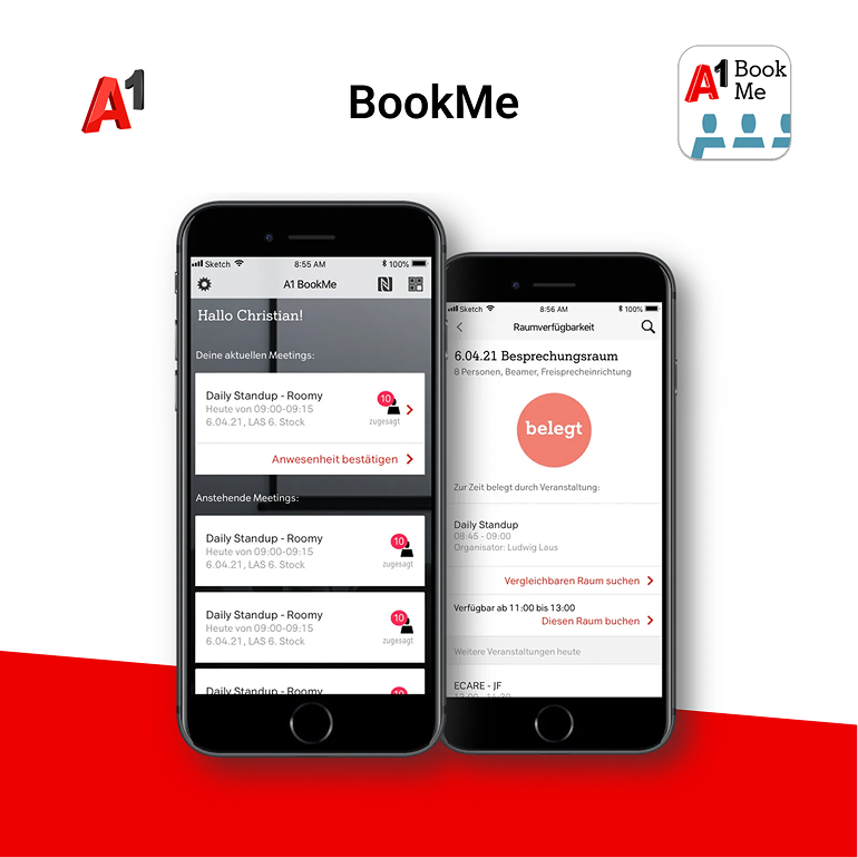 Mopius A1 BookMe App auf iPhone