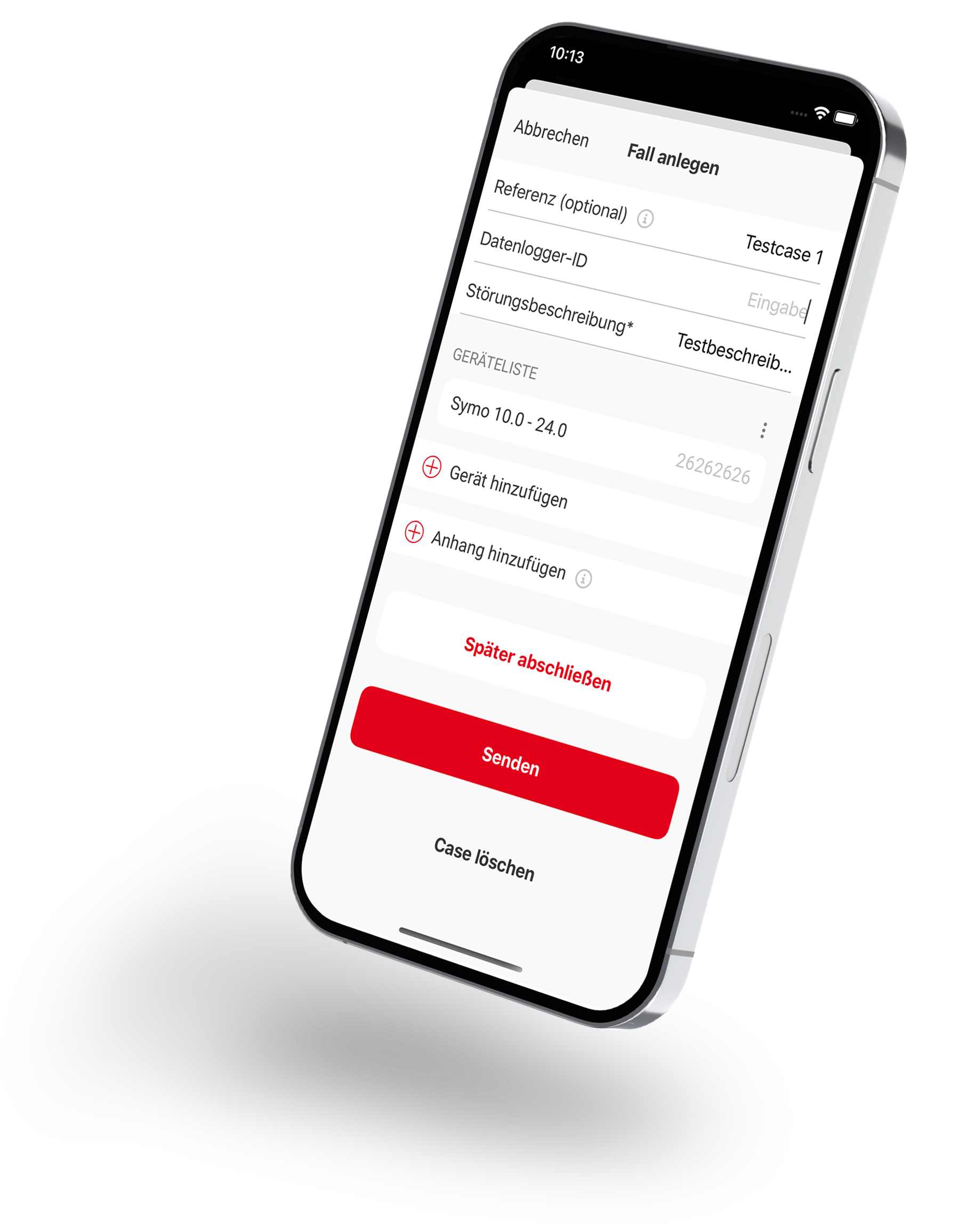 Mockup Fronius App auf iPhone
