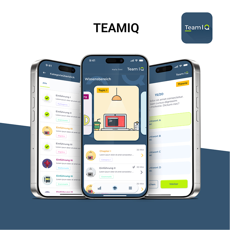 TeamIQ auf iPhone