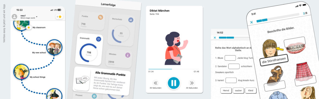 2025-10-29 Mobile Learning Veritas Verschiedene Screens der Veritas App